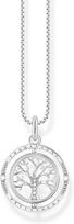 Thomas Sabo Ke2148-643-14-l45v moteriškas kaklo papuošalas su gyvybės medžio pakabuku iš 925 sidabro su kubiniu cirkoniu, ilgis: 40 cm-45 cm, sidabrinis, be brangakmenių