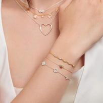 Thomas Sabo Little Secrets moteriška apyrankė aukso spalvos arbūzas 925 sidabras Ls126-488-7-l20v, sidabras, kubinis cirkonis