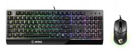 MSI VIGOR GK30 COMBO RGB Mechanical Gaming Keyboard + Clutch GM11 Gaming Mouse UK Layout, 6-Zone RGB Lighting Keyboard, Dual-Zone RGB Lighting Mouse, 5000 DPI Optical Sensor, RGB Mystic Light