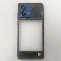 Motorola Moto G84 korpuso vidurinio rėmelio dėklas su maitinimo ir garsumo mygtukais, kameros objektyvo remonto dalys tamsiai mėlyna spalva