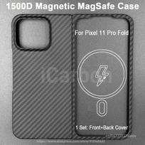 for Google Pixel 11 Pro Fold Magnetic Case Aramid Carbon Fiber Case MagSafe Compatible Ultra Thin Lightweight Aramid Fiber Cover gray