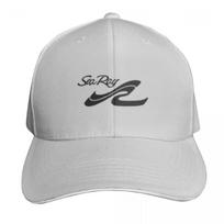 Sea Ray Boat Black Logo Essential Baseball Cap Cotton Twill Breathable Contrast Two Tone Brim Snapback Flat Bill white