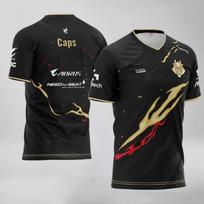 Men's and women's G2 e-sports game LOL CSGO3d printed T-shirt Men's and women's breathable quick-drying clothing 6XL black