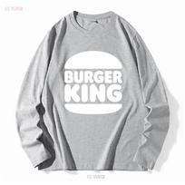 Nauji Marškinėliai Burger King Logotipas Vyriški Juodi JAV Dydis S iki 5XL ilgomis arba trumpomis rankovėmis vintažiniai skalbti stilingi šiek tiek vyriški kasdieniai 3XL white