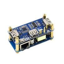 PoE Ethernet / USB HUB HAT Expansion Board for Raspberry Pi Zero,  with 1x RJ45, 3x USB2.0 Ports, PoE/ETH/USB HUB HAT PoE/ETH/USB HUB HAT
