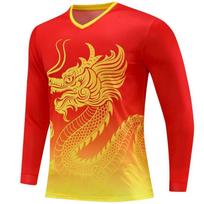 Dragon Boat Racing Uniforms Quick Dry Short Sleeve Long Team Training Wear Men Women 5XL red