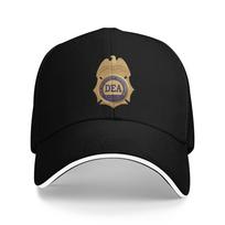 DEA Logotipas JAV Federalinė Interdikcijos Agentūra Beisbolo Kepuraitės Hip Hop Sumuštinio Stiliaus Kepurė Unisex Stiliaus Reguliuojamas Galvos Apdangalas Žvejyba One Size black
