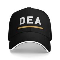 DEA Logotipas JAV Federalinė Interdikcijos Agentūra Beisbolo Kepuraitės Hip Hop Sumuštinio Stiliaus Kepurė Unisex Stiliaus Reguliuojamas Galvos Apdangalas Žvejyba One Size black