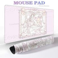 Pink Rococo Mouse Pad Loli Girl Large Gaming XXL Cute Bear & Bunny Non-slip Laptop Keyboard PC Gamer Office Exquisite Decoration 40cmx90cm