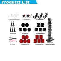 Accessories Kit for GoPro Hero 13 12 11 10 9 8 7 6 5 4 SJCAM AKASO Osmo Motorcycle Helmet Chin Mount Go Pro Insta360 black