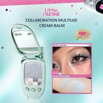 Little Ondine Tamagotchi Pixel Pals Collaboration MultiUse Cream Balm 01-05, Unique Pixel Packaging, Can Be Used As Bag Charm, GIFT, 4g 04 Smart Blue Glow beige