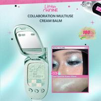 Little Ondine Tamagotchi Pixel Pals Collaboration MultiUse Cream Balm 01-05, Unique Pixel Packaging, Can Be Used As Bag Charm, GIFT, 4g 03 Cool Sparkle Green Wave gray