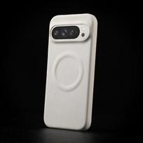 Prabangus verslo suede avikailio odos dėklas Google Pixel 10 9 8 7 Pro XL 8A 7A, magnetinis, Magsafe belaidžio įkrovimo dangtelis For Pixel 9 Pro white