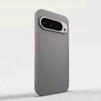 Verslo paprastas odinis dėklas Google Pixel 9 10 Pro XL Pixel 9A Aliuminio lydinio nepriklausomi mygtukai Kameros apsauginis dangtelis Pixel 9 gray
