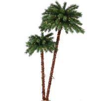 Naujas atvykimas: Apšviesta 1,5 m aukščio dirbtinė palmė tropinei Kalėdų dekoracijai black
