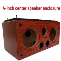 Dual 4-Inch Speaker Enclosure: Wooden Subwoofer Box for DIY and Modification black