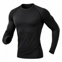 1/3/5 Pack Men's Long Sleeve Compression Shirt Quick Dry Stretch Crew Neck Athletic Base Layer for Running Gym Workout Training Fitness Sports Top 3X-Large