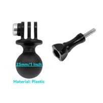 Ball Mount for GoPro Hero 13 12 11 10 9 8 DJI Osmo Action 5 Pro 4 Insta360 X4 X5 GO3 ACE PRO AKASO SJCAM Ball Head Mount Adapter Universal black