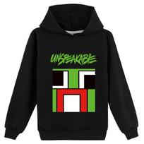 Children Hooded Sweatshirt,Unspeakable Pixel Block Avatar With Green Graffiti Letter Print, Soft Autumn Hoodie For Daily Play And Outdoor Leisure Time 110 yellow