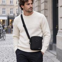 1.5L Mini Crossbody Sling Bag, Lightweight Messenger Bag for Phone Travel Daily Use, Black