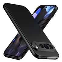 Prabangus matinis silikoninis minkštas dėklas, skirtas Google Pixel 9 XL 8 8A 7 6 6A Pro Ultra plonas, vientisas juodas matinis guminis apvalkalas TPU galinis dangtelis Google Pixel 9