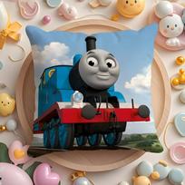 T-Thomas The Train Cushion Cover Home & Car Multi-Scene Pillow Cover - Reversible, Soft & Durable for Daily Use 40X40cm