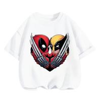 Deadpool 2026 Crew Neck Tshirt 3-14Y Kids Boys Girls Summer Cute Kawaii 140 black
