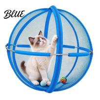 Cat Camping Gear Pop Up Rolling Exercise Ball Foldable Outdoor Catio Enclosure Breathable Portable Shelter Mesh Playpen Anti-Escape Zipper Cage for A