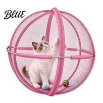 Cat Camping Gear Pop Up Rolling Exercise Ball Foldable Outdoor Catio Enclosure Breathable Portable Shelter Mesh Playpen Anti-Escape Zipper Cage for A