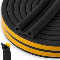 Lipni EPDM langų ir durų tarpinė P, 9 × 5.5 mm, 100 m, juoda KELTIN K02934C