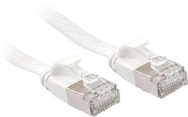 Lindy Patchcord płaski Cat.6A, U/FTP, biały, 0.3m (47540) | 47540 | 4002888475402