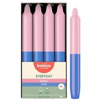 BOLSIUS Everyday Bubble Gum kvapiosios stalo žvakės, 18 cm, 8 vnt.