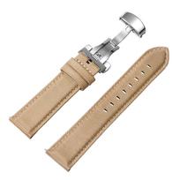 Atsparus vandeniui burės audinio laikrodžio dirželis 20mm 22mm Greito atsegimo laikrodžio dirželis Patvari nailoninė apyrankė Sportinė užsegimo apyrankė 22mm&Black Buckle beige