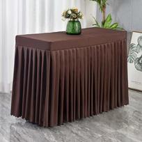 Stačiakamienė staltiesė Konferencija Paroda Vientisas Stalo uždangalas Elegantiškas Stalo sijonas Vestuvėms Banketui Vakarėliui Stalo dekoras 160x40x75cm