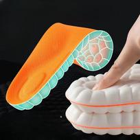 4D latekso sportiniai vidpadžiai Super minkšti didelio elastingumo batų pagalvėlės skausmą malšinantys dezodorantai, lanko atrama bėgimo vidpadžiai pėdų vidpadis 39-40 orange