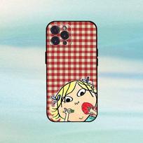 Paper Cutting-Fabric Charlie and Lola Cartoon Phone Case For iPhone 16,15,14,13,12,Plus,Pro Max, 5G Others Soft Black Cover iPhone16e brown