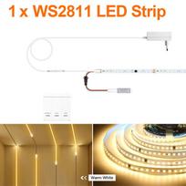 Išmanusis Addressable Pixel LED juostinis apšvietimas 120LED/M 24V WS2811 tekančio vandens srautą slegianti LED šviesos juosta, skirta kambario laiptų sienų dekoravimui 10M-1PC