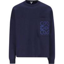 LOEWE Logo Intarsia Crewneck Jumper H526Y14KKI-5110 M black