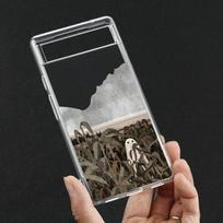 Phone Case Transparent for Google Pixel 9 Pro XL 7a 6 6a 5G 8 8 Pro 7 Pro Cute Clear Funny Halloween Ghost Fundas Pixel 7Pro gray