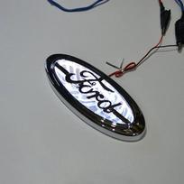 LED Automobilio Bagažinės Ženkliuko Lipduko Aksesuarai Ford Ecosport Mondeo Fiesta Edge Escape Mk7 Focus Ranger Transit Explorer S MAX Kuga balta