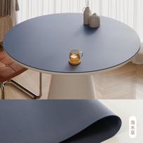 Vienos spalvos odinis staltiesė, atspari vandeniui ir aliejui, nuolatinė valgomojo stalo danga, odinė apvali staltiesė, namų ūkio bekvapė staltiesė, apvali 60cm round