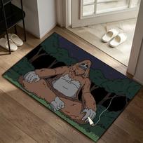 Sassy the Sasquatch A rug suitable for office chair areas living rooms and computer desks perfect for home offices and an ideal holiday gift 40cmx60cm gray