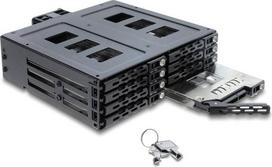 Delock 5.25? Wechselrahmen fr 8 x 2.5? SATA oder SAS HDD SSD mit Schloss (47172)
