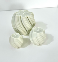 Apvali sojų vaško žvakė šviesiai žalia 5.7x6cm