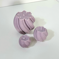 Apvali sojų vaško žvakių šviesa violetinė 5.7x6cm