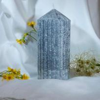 Palmių vaško dizaino žvakių cilindras juodas 7 cm x 15 cm