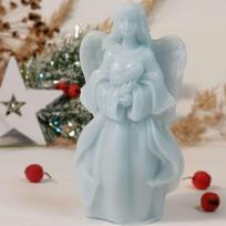 Palmių vaško dizaino žvakė "Mary blue" 60g