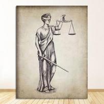 Plakatai ir spaudiniai Teisingumo svarstyklės Advokatas Dovanos Menas Drobė Tapyba Advokatas Biuras Sienų dekoras Advokatė Lady Justice Law Patentas be rėmelių 60*100cm