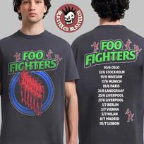 Foo Fighters Take Cover Tour 2026 Europe And UK Merch Neon Skeleton T-Shirt L brown