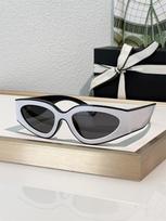 New panda sunglasses cat eye black and white sunglasses thin face covering Internet celebrity recommended trendy glasses black